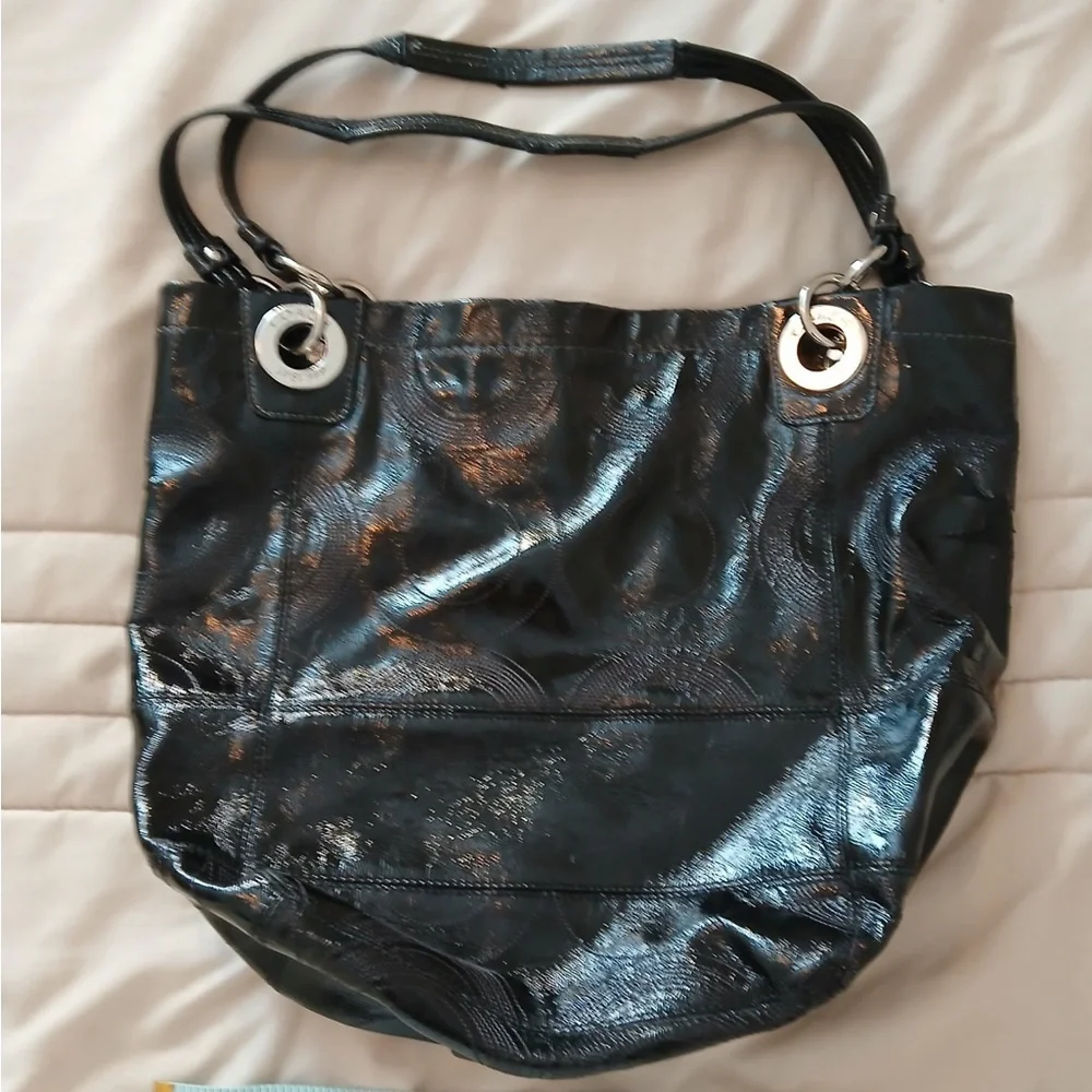 Coach Black Embossed Women's Tote Bag
